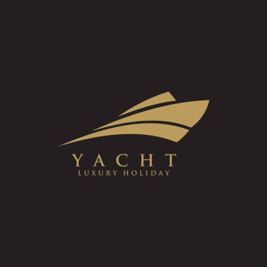 Yacht boat icon logo design vector template
