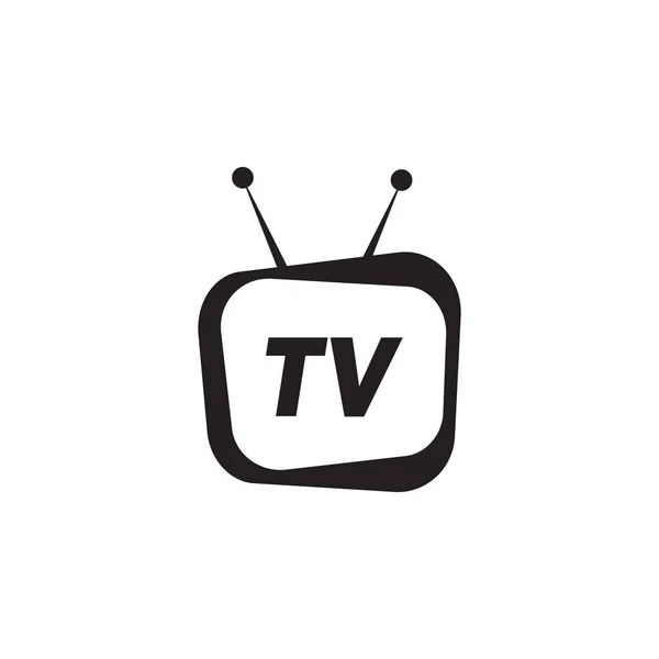 テレビやテレビのアイコンのロゴのデザインベクトルテンプレート — ストックベクタ