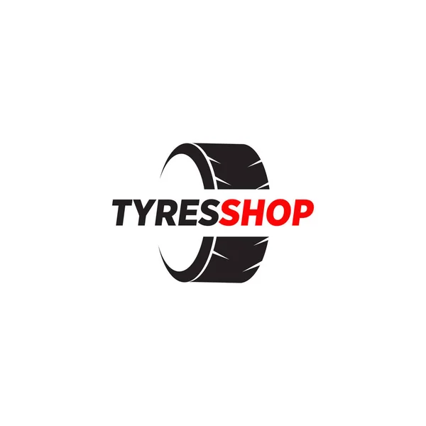 Modèle d'illustration vectorielle de conception de logo de magasin de pneus — Image vectorielle