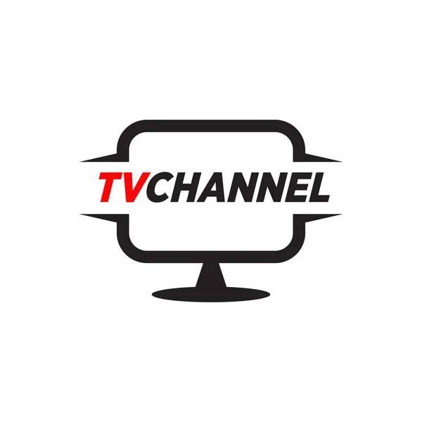 Modelo de vetor de design de logotipo de ícone de TV ou televisão —  Vetores de Stock