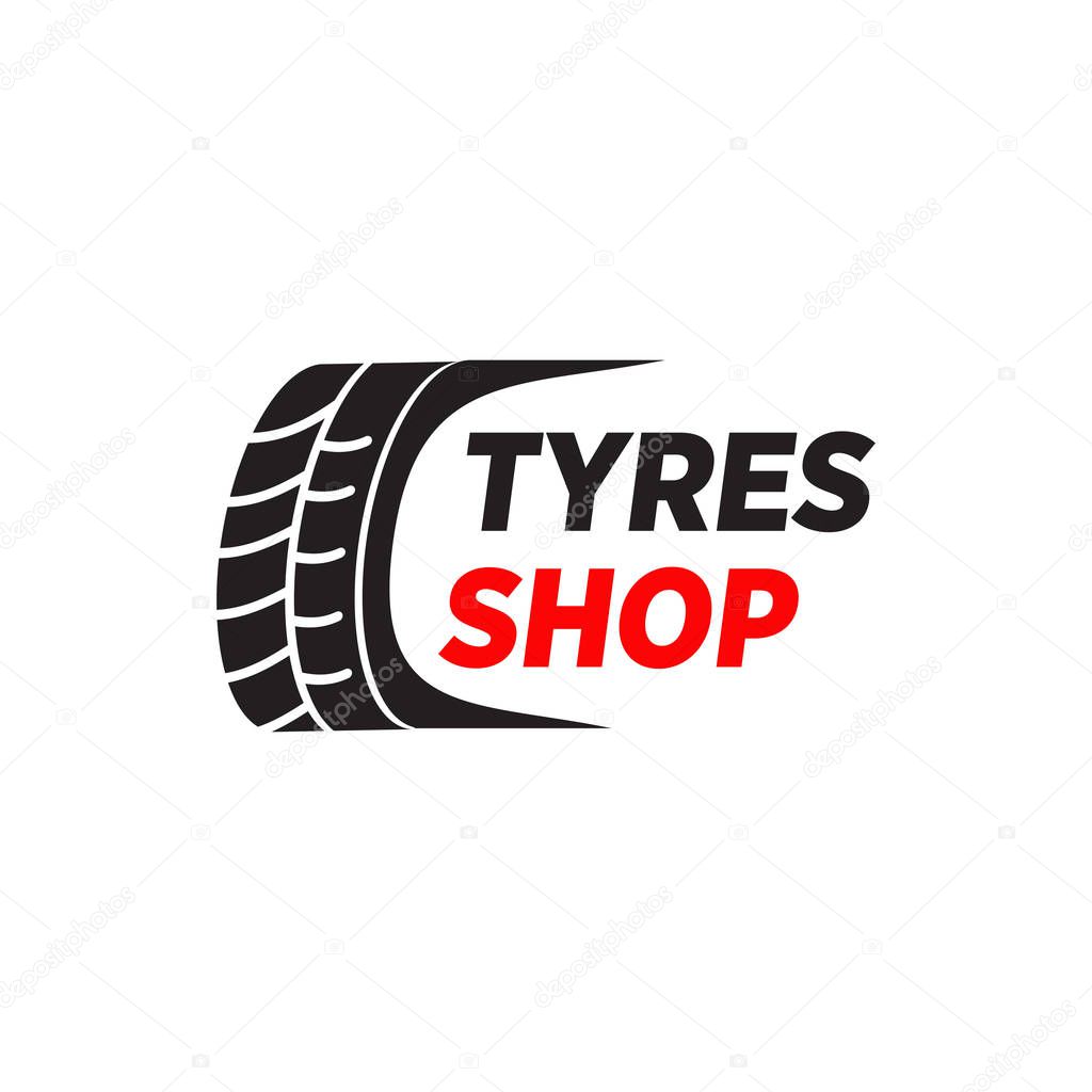 Tyre shop logo design vector illustration template illustration