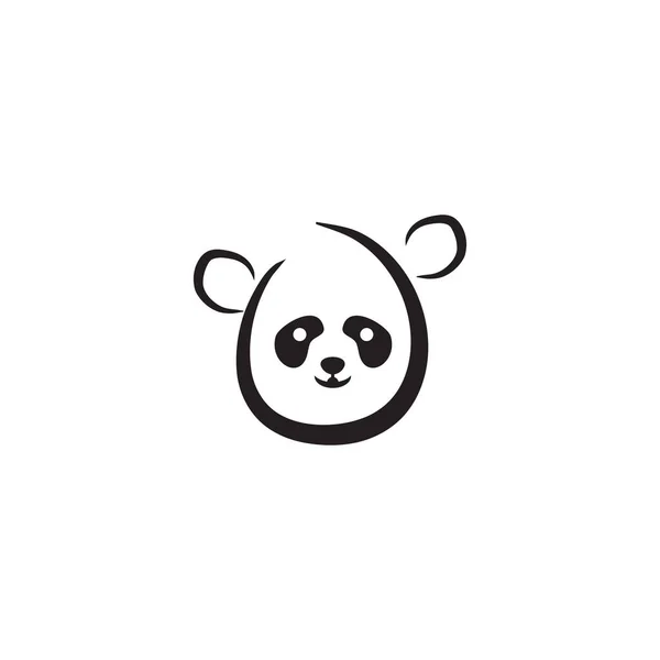 Panda ikon logotyp design vektor mall — Stock vektor