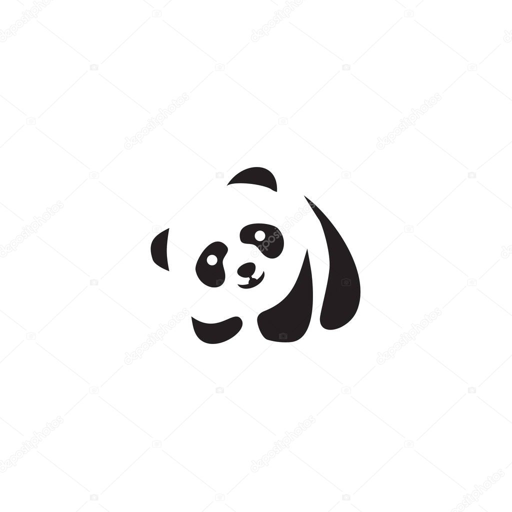 Panda icon logo design vector template illustration