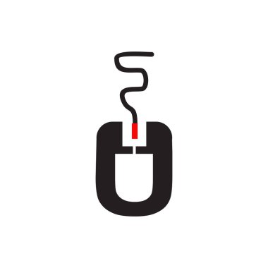 İmleç fare simgesi logo tasarım vektör şablonu