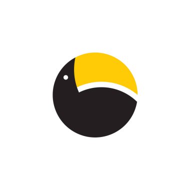 Pellican kuş logo tasarım vektör şablonu
