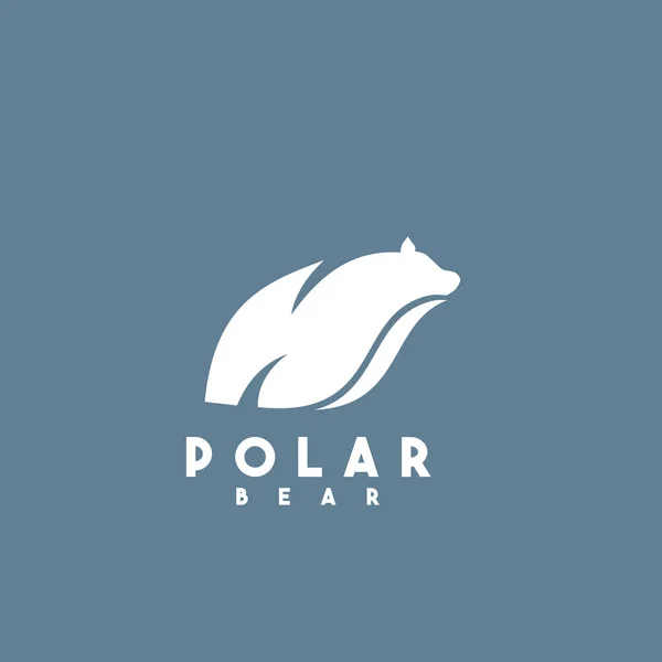 Oso polar icono logotipo diseño vector plantilla — Vector de stock