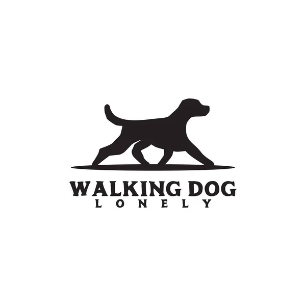 Šablona návrhu vektoru loga Walking dog — Stockový vektor
