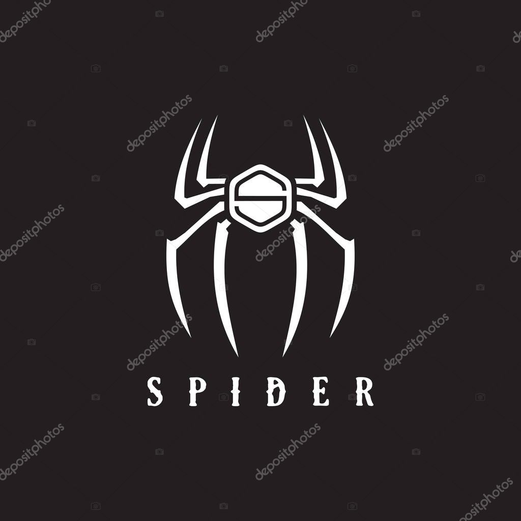 Spider animal icon logo design vector template illustration