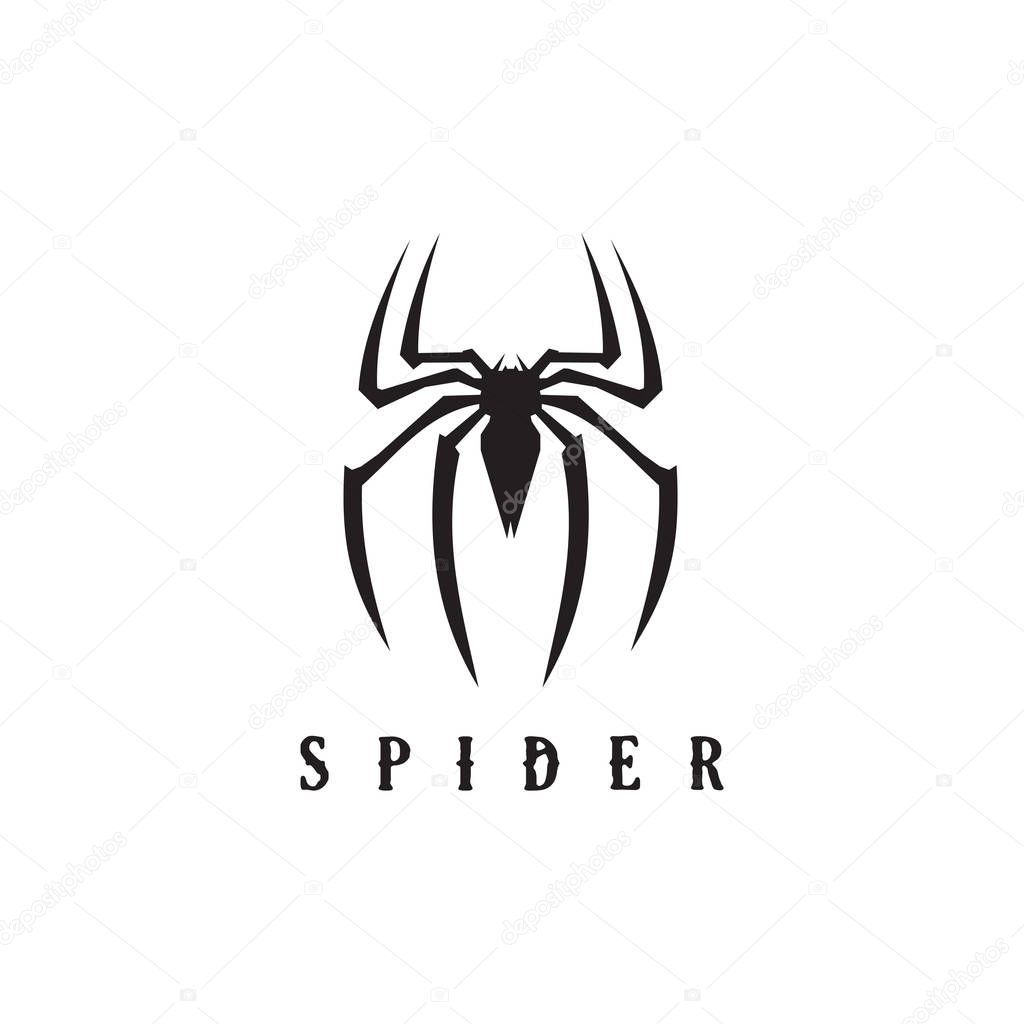 Spider animal icon logo design vector template