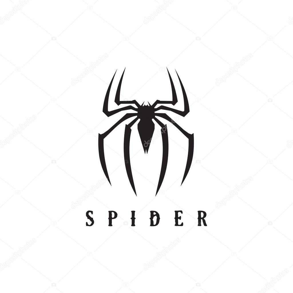 Spider animal icon logo design vector template illustration