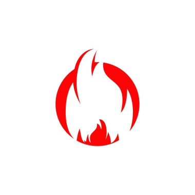 Simge simgesi logo tasarım vektör çizim şablonunu ateşle