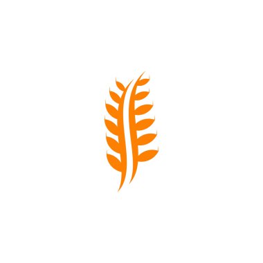 Buğday tarımı logo tasarımı ikon vektör şablonu çizimi