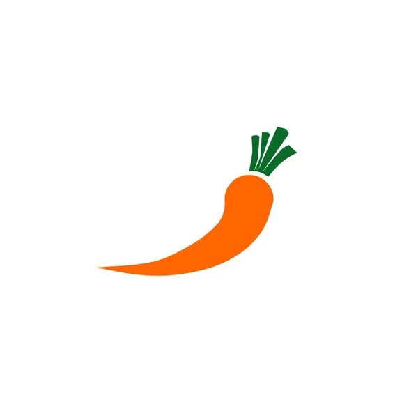 Zanahoria Vegetal Logotipo Diseño Icono Vector Ilustración Plantilla — Vector de stock