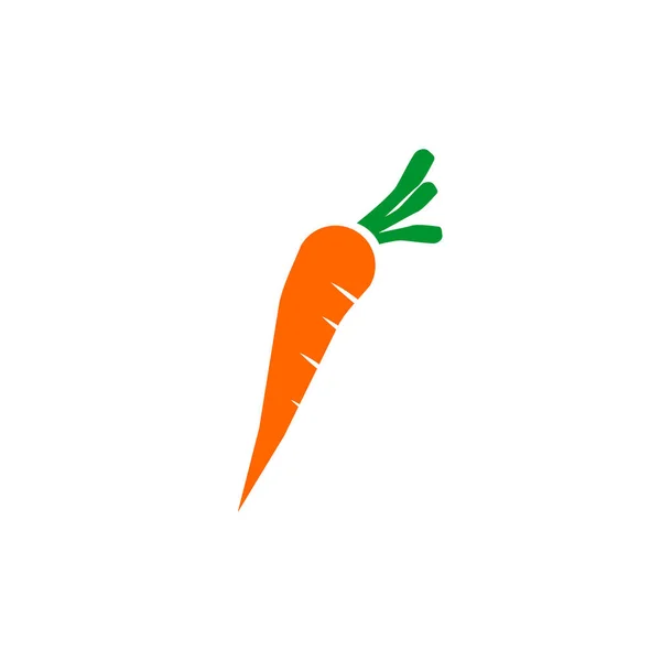 Carrot Vegetable Logo Design Icon Vector Illustration Template — Stock Vector