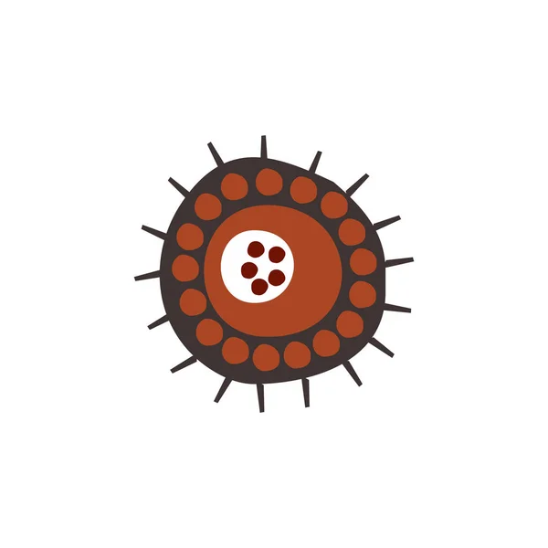 Modèle Illustration Vectorielle Conception Logo Icône Peinture Points Art Autochtone — Image vectorielle
