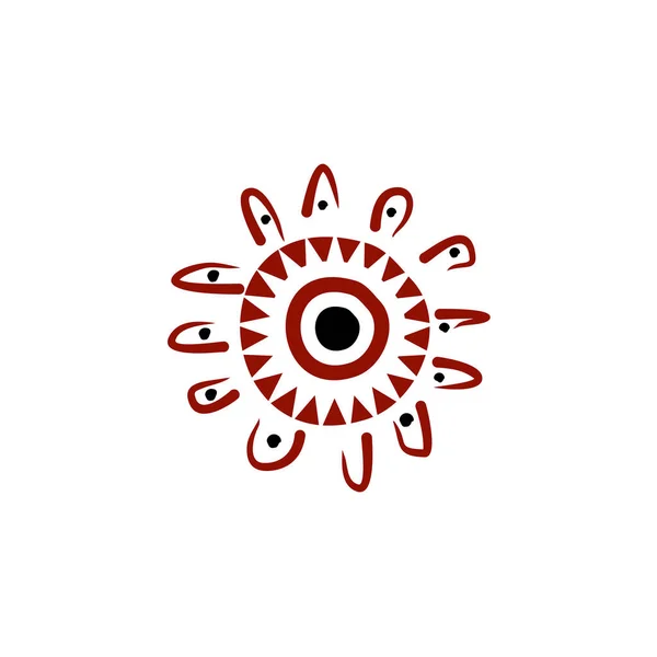 Αβορίγινες Τελείες Ζωγραφικής Εικονίδιο Λογότυπο Σχεδιασμό Διάνυσμα Πρότυπο Απεικόνισης — Διανυσματικό Αρχείο