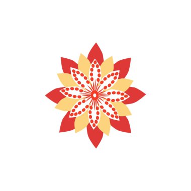 Aborjin sanat noktaları simge logo tasarımı vektör illüstrasyon şablonu boyuyor