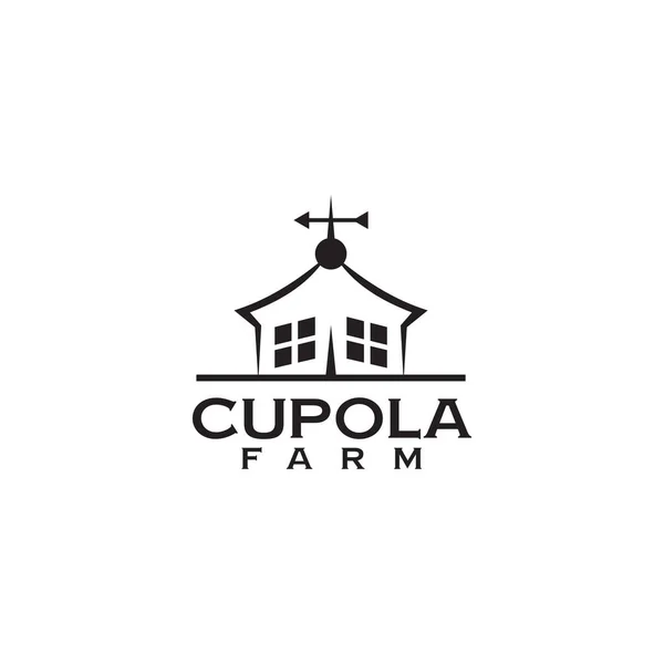 Cupola Farma Logo Design Ikona Vektorové Ilustrace Šablona — Stockový vektor