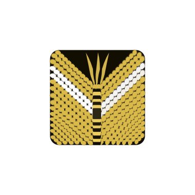 Aborjin sanat noktaları simge logo tasarımı vektör illüstrasyon şablonu boyuyor