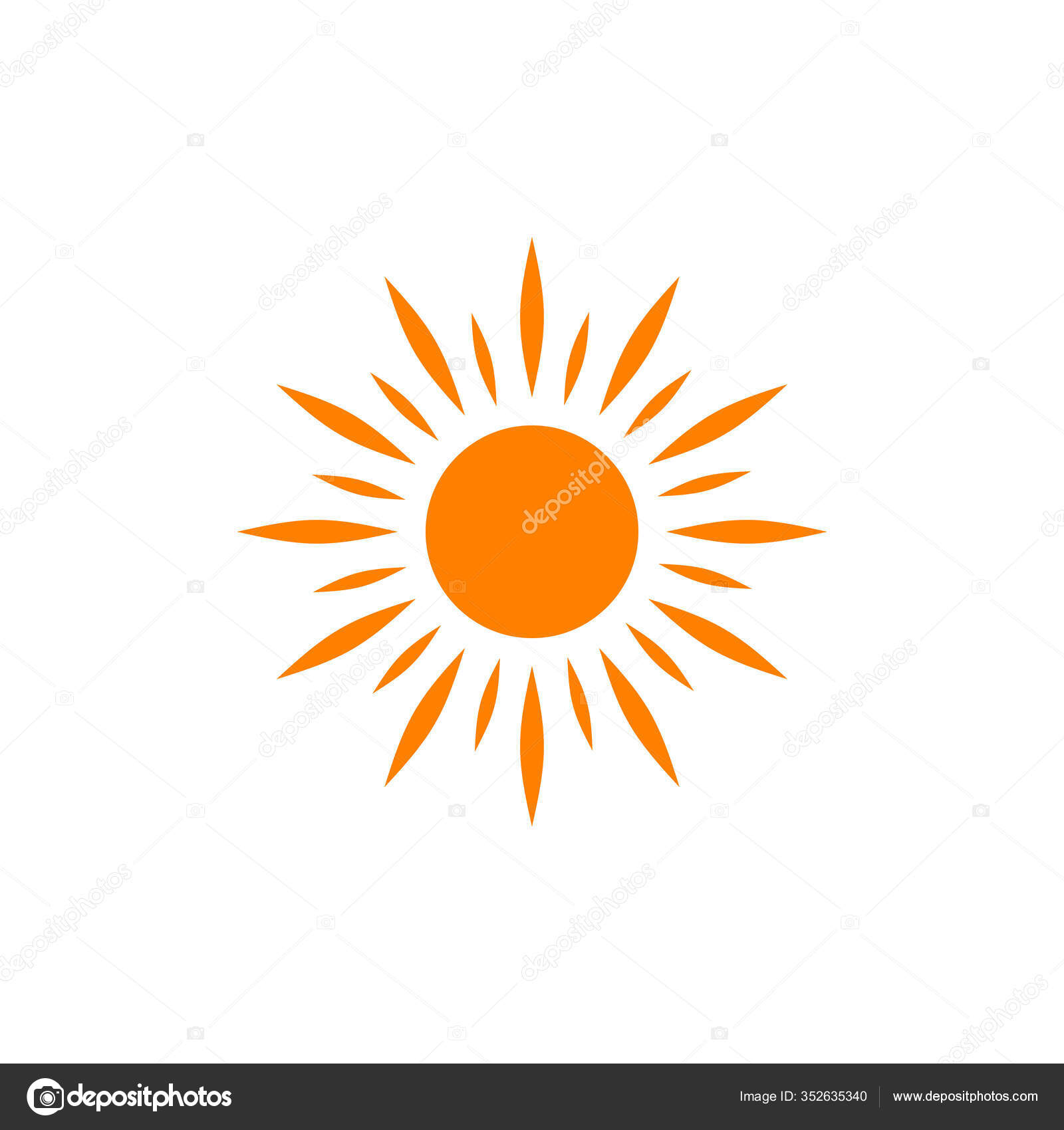 Simple Sun Logo Icon Design Vector Illustration Template Stock ...