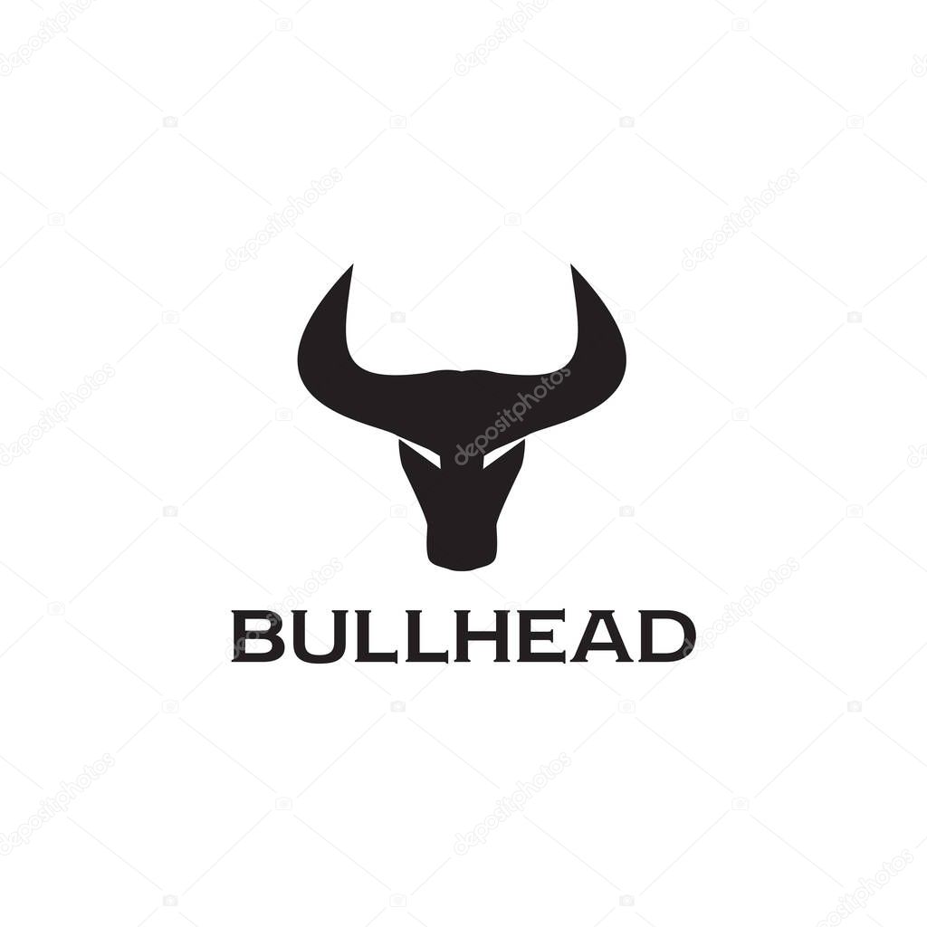 Bull head logo design vector illustration template