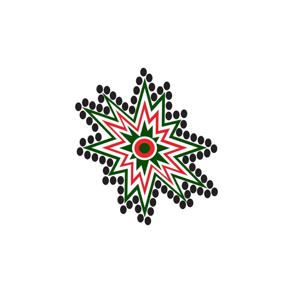 Aboriginal Art Dots Schilderij Pictogram Logo Ontwerp Vector Illustratie Sjabloon — Stockvector