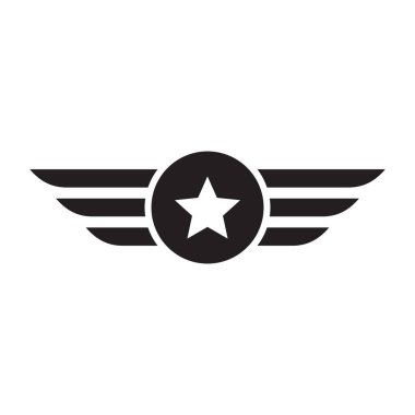 Askeri amblem logo tasarımı ilham vektörü şablonu