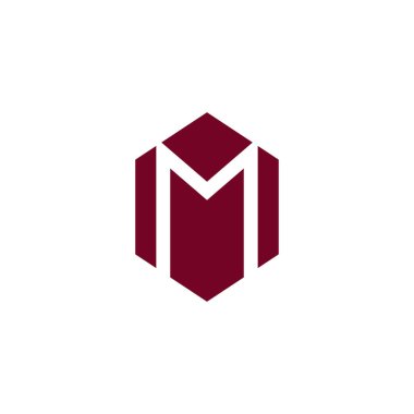 M harfi logosu ilk fikir tasarımı ilham vektörü illüstrasyon şablonu