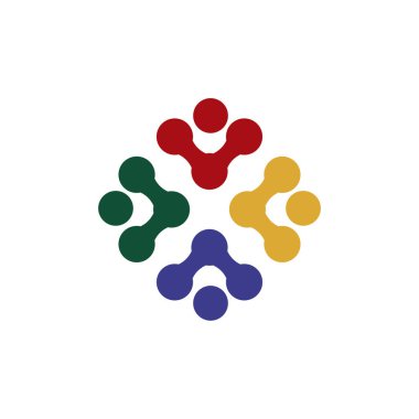 Topluluk ve evlat edinme logosu tasarım vektörü şablonu