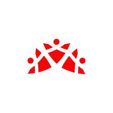 Topluluk ve evlat edinme logosu tasarım vektörü şablonu