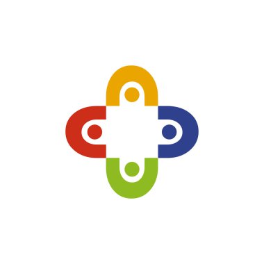 Topluluk ve evlat edinme logosu tasarım vektörü şablonu