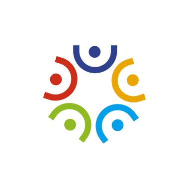 Topluluk ve evlat edinme logosu tasarım vektörü şablonu