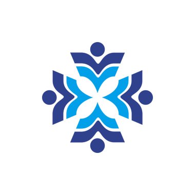 Topluluk ve evlat edinme logosu tasarım vektörü şablonu