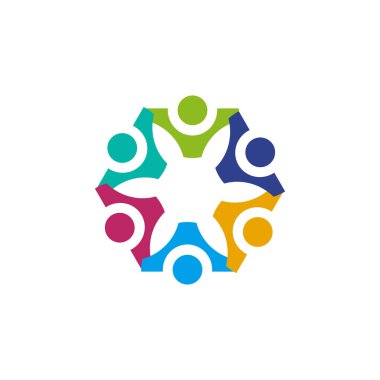 Topluluk ve evlat edinme logosu tasarım vektörü şablonu