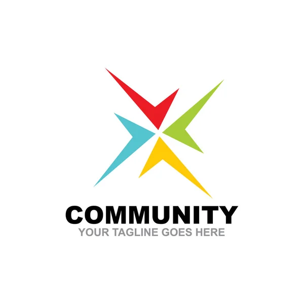 Community Adoption Care Logo Design Vector Template — Stock Vector