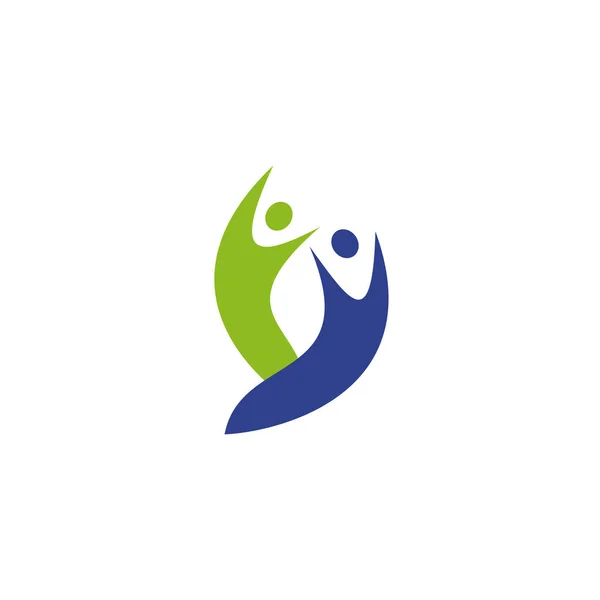 Wzór Wektora Projektu Wspólnotowego Logo Opieki Adopcyjnej — Wektor stockowy
