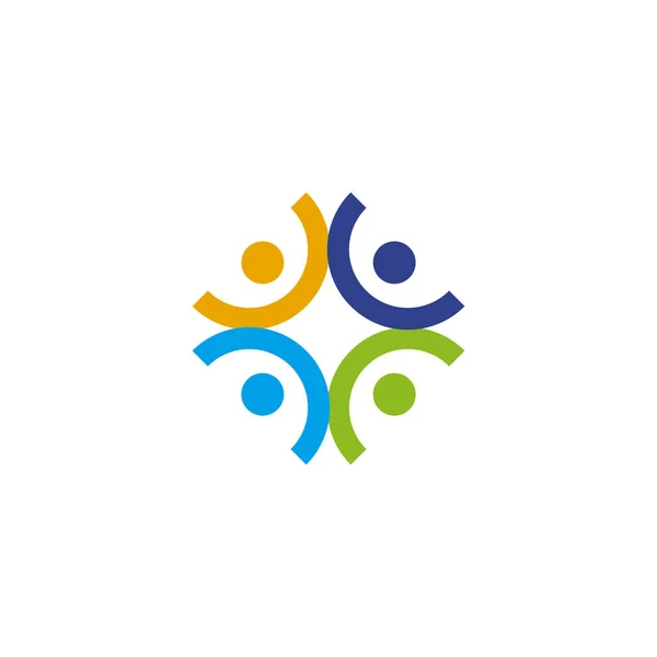 Modèle Vectoriel Conception Logo Soins Communautaires Adoption — Image vectorielle