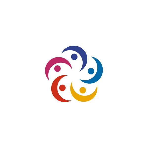 Спільнота Команда Працюють Над Дизайном Логотипу Векторні Ілюстрації Шаблон — стоковий вектор