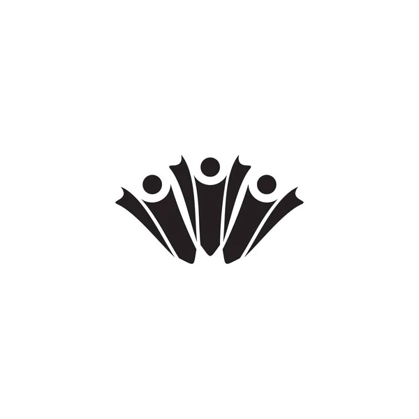 Plantilla Ilustración Vectores Diseño Logotipo Trabajo Comunidad Equipo — Vector de stock