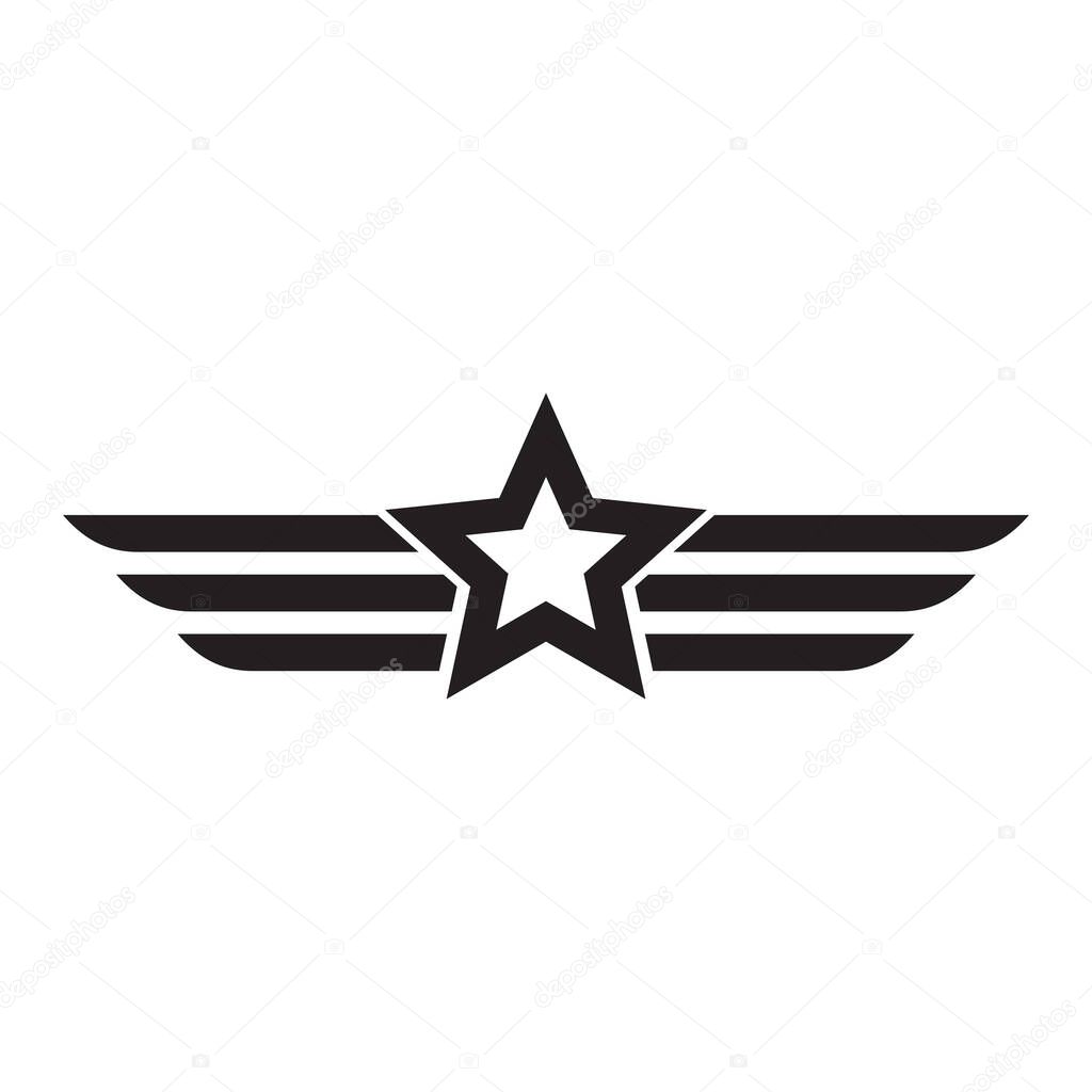 Military emblem logo design inspiration vector template