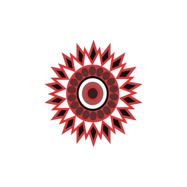 Aboriginal Art Dots Painting Icon Logo Design Vector Illustration Template — 스톡 벡터