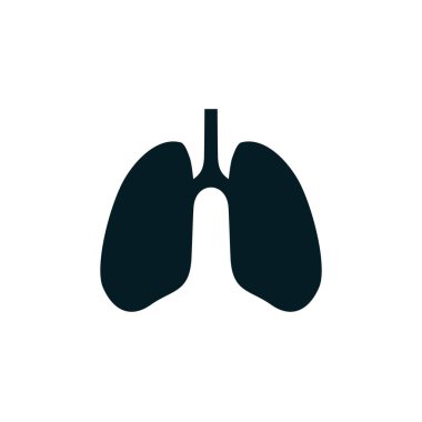 Akciğerler logo simgesi tasarım vektörü şablonu 