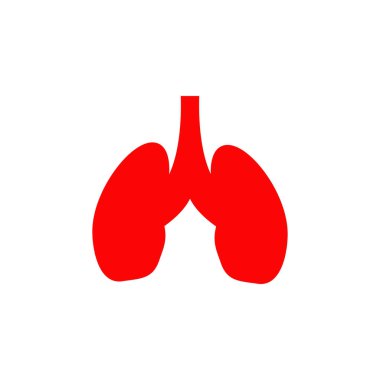 Akciğerler logo simgesi tasarım vektörü şablonu 
