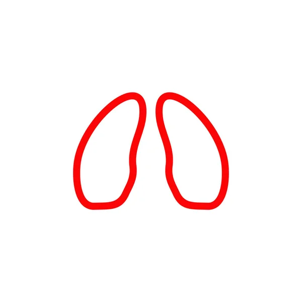 Lungs Logo Icon Symbol Design Vector Template — Stock Vector