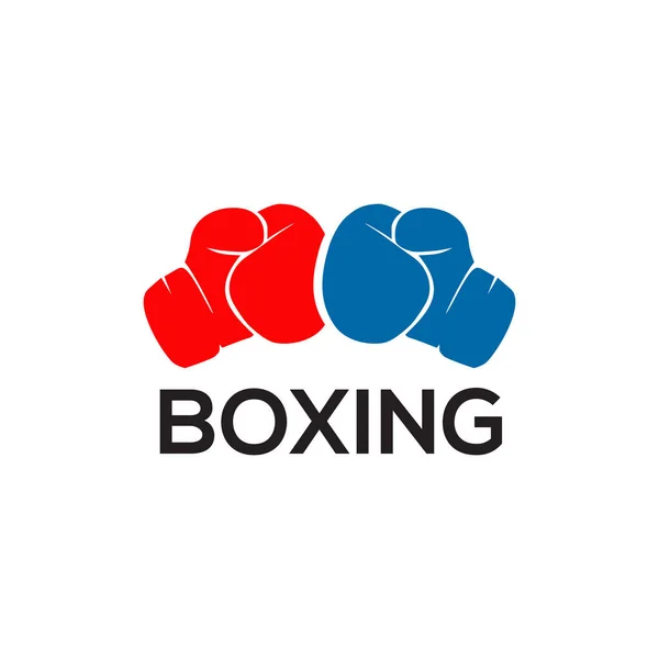 Guantes Boxeo Logo Icono Diseño Vector Plantilla — Vector de stock