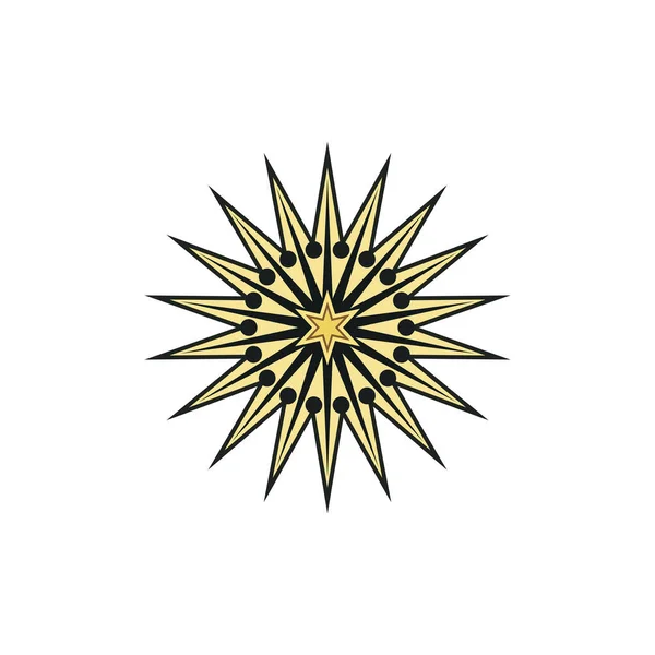 Aborigine Kunst Punkte Malerei Ikone Logo Design Vektor Vorlage — Stockvektor