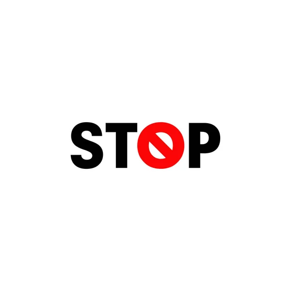 Stop Sign Icon Logo Design Vector Template — Stock Vector