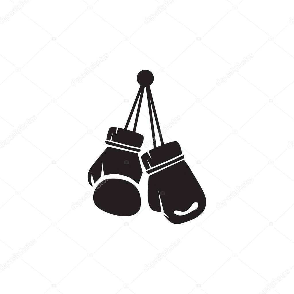 Boxing gloves logo icon design vector template