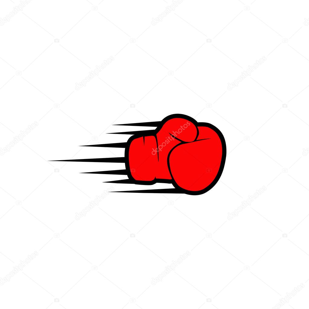 Boxing gloves logo icon design vector template