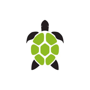 Kaplumbağa hayvan logosu tasarım vektör şablonu